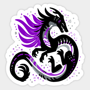 Ace Pride Flag Dragon Sticker